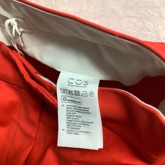 COS NWT Women’s Ankle Pants Trousers Orange Size 6 - Picture 4 of 7